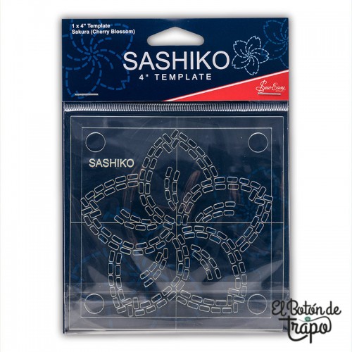 Plantilla para Sashiko Cherry Blossom Flor de Cerezo