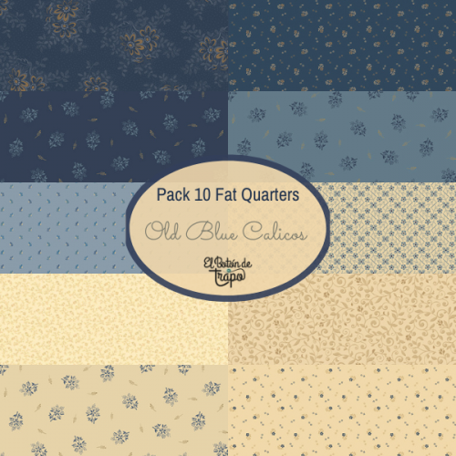 Fat Quarters Old Blue Calicos