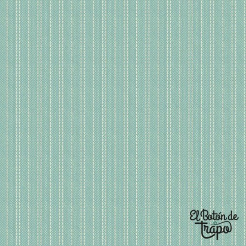 Tela Tilda Tramada Creating Memories Seamstripe Teal