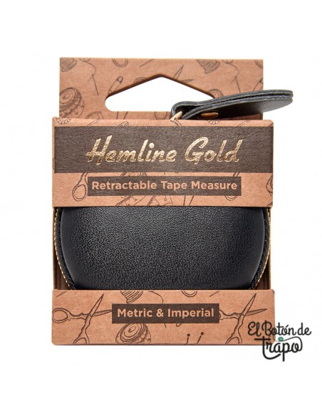 cinta métrica hemline gold en centimetros y pulgadas para patchwork y costura