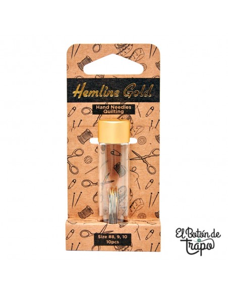 Agujas para Acolchado y Patchwork Hemile Gold