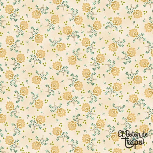 Tela Trasera Kim Diehl Spiced Favorities Delicate Floral Doble Ancho para Patchwork